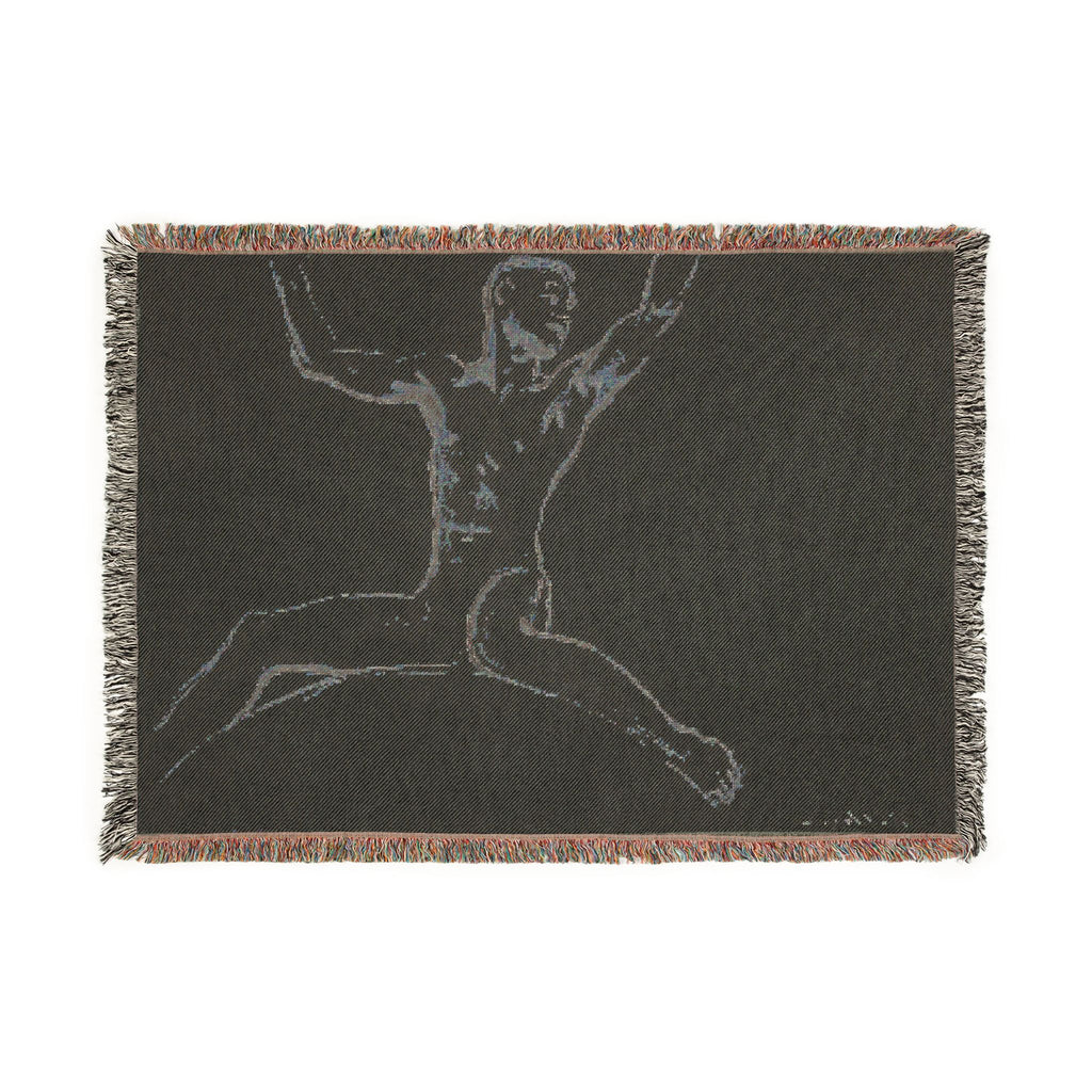 John Singer Sargent - Seated Male Nude, Arms Uplifted | Woven Tapestry Blanket
