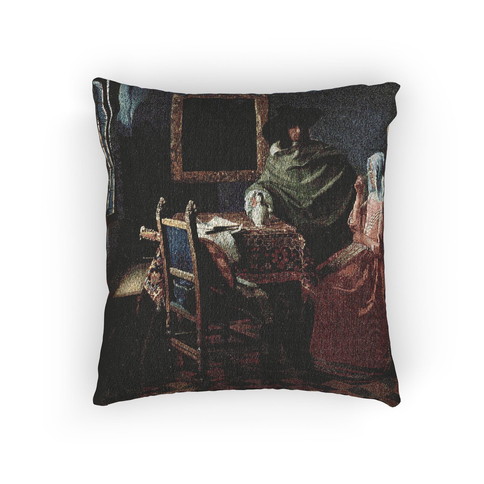 Jan Vermeer van Delft - The Glass of Wine - Google Art Project | Woven Pillow