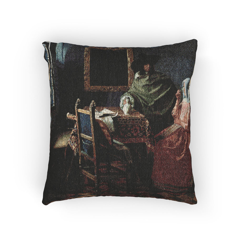Jan Vermeer van Delft - The Glass of Wine - Google Art Project | Woven Pillow