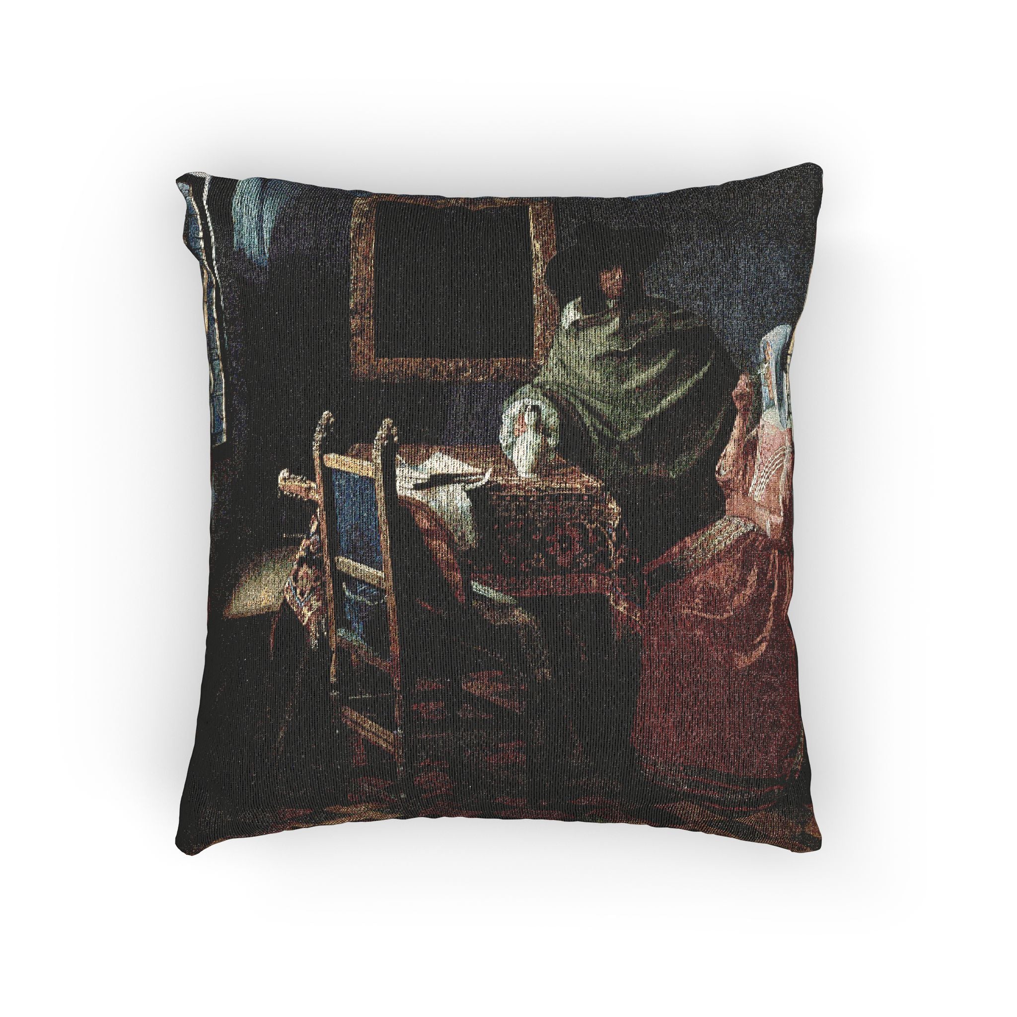 Jan Vermeer van Delft - The Glass of Wine - Google Art Project | Woven Pillow