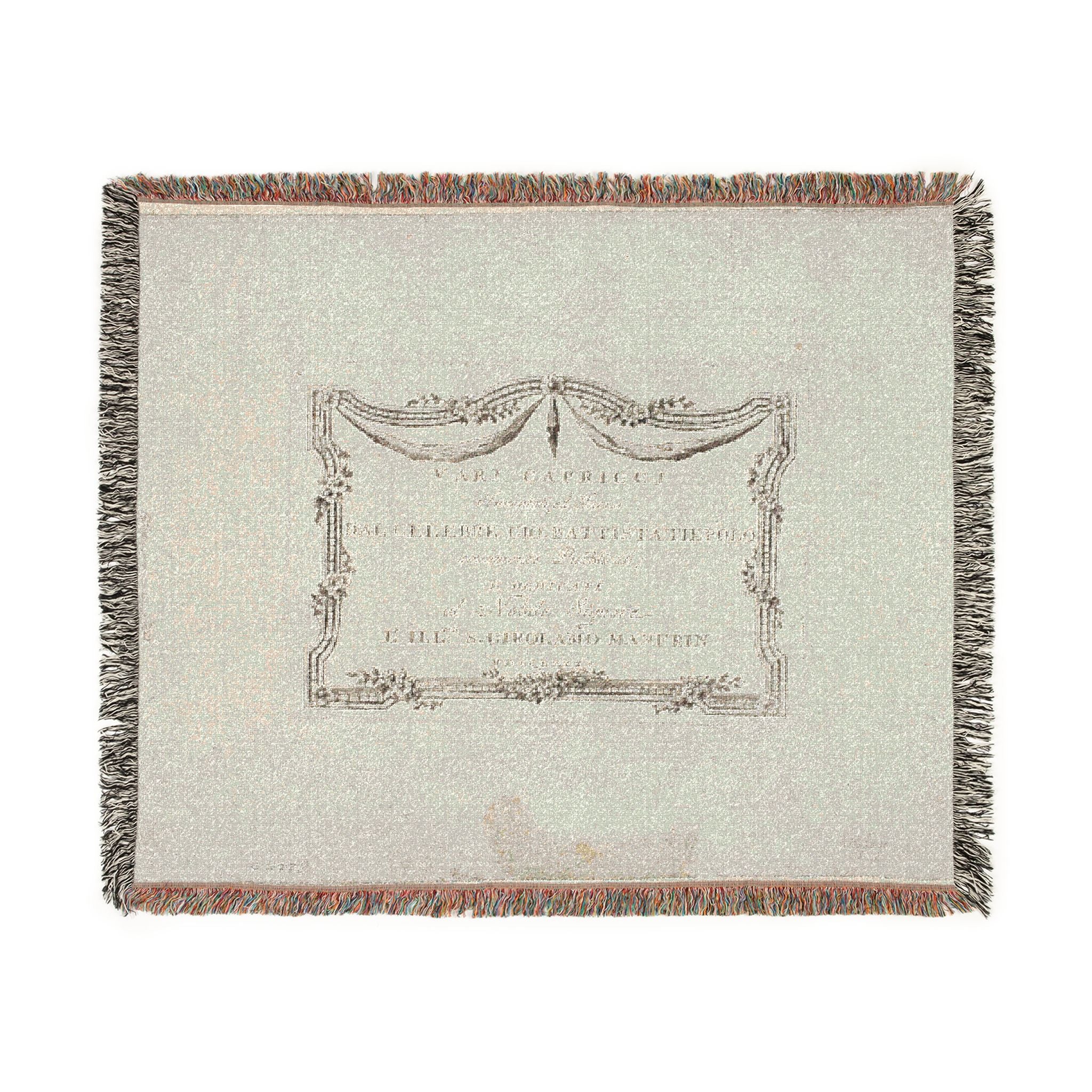 Giovanni Battista Tiepolo - Frontispiece from Capricci | Woven Tapestry Blanket