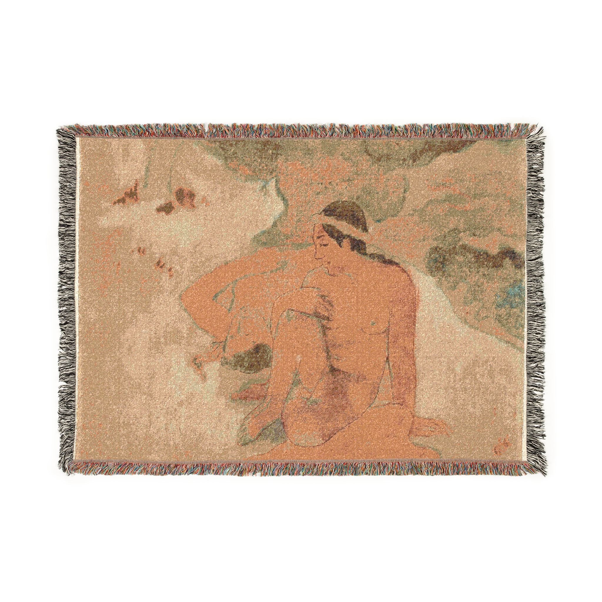 Paul Gauguin - Aha oe feii (What! Are You Jealous ) | Woven Tapestry Blanket