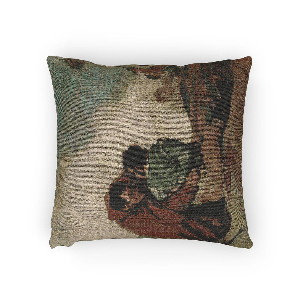 Francisco José de Goya y Lucientes - Friar Pedro Binds El Maragato with a Rope | Woven Pillow