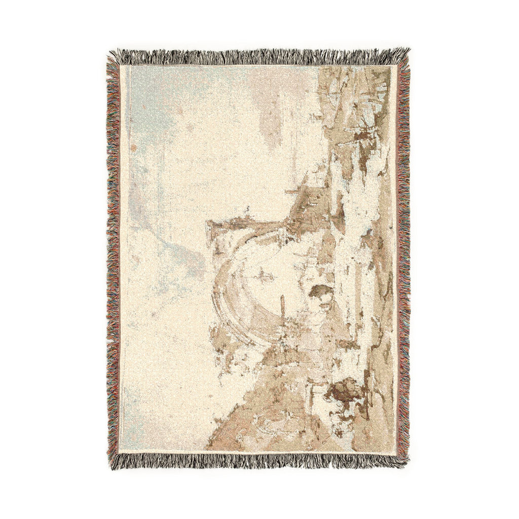 Francesco Guardi - A Capriccio with a Ruined Gothic Arch | Woven Tapestry Blanket