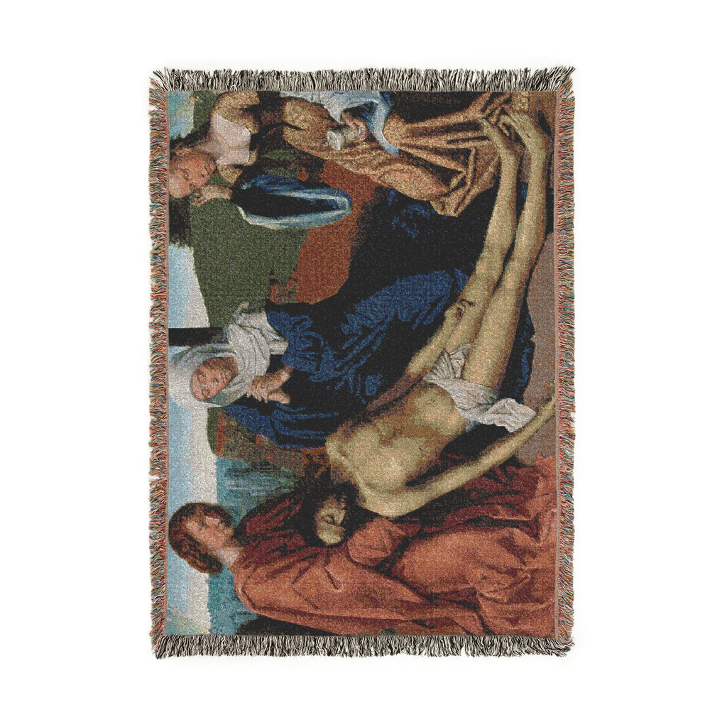 Gerard David - Lamentation over the Body of Christ | Woven Tapestry Blanket