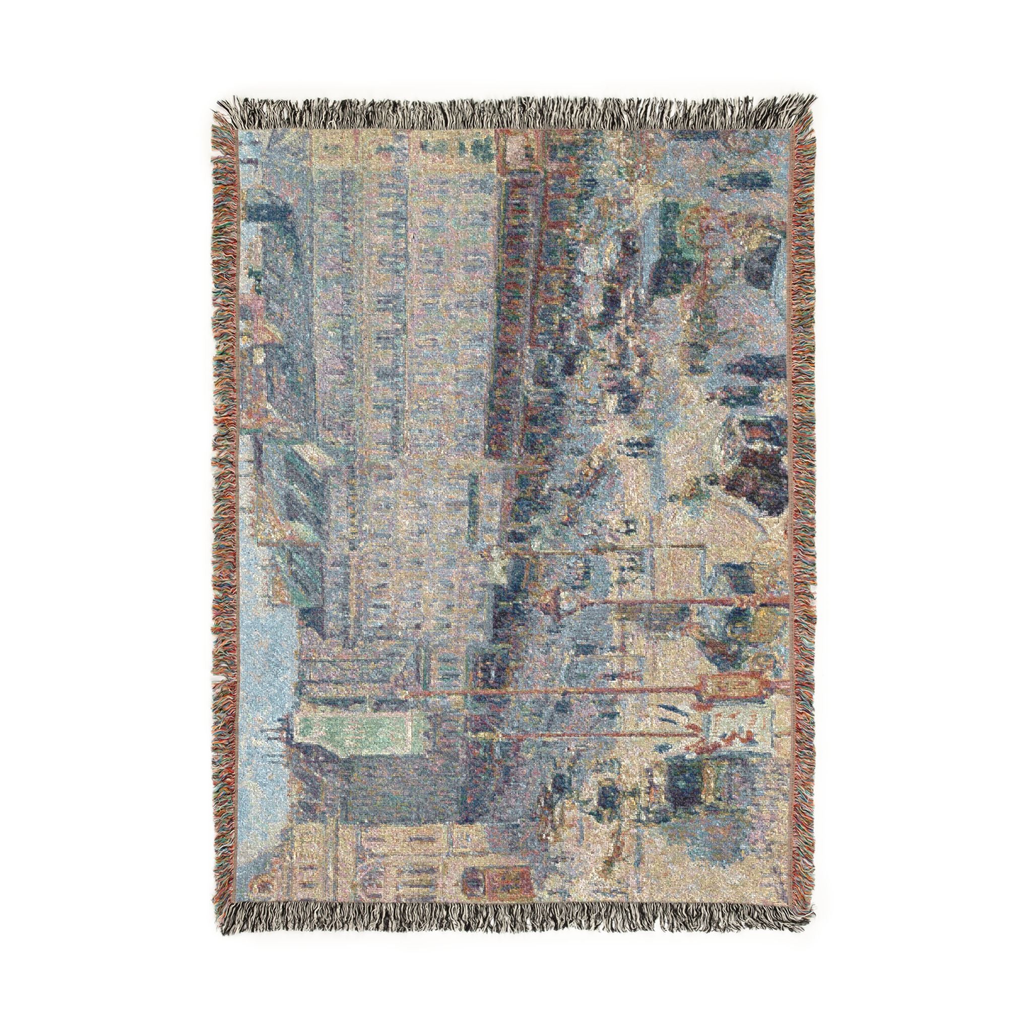 Camille Pissarro - The Place du Havre, Paris | Woven Tapestry Blanket