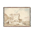Francesco Guardi - A Capriccio with a Ruined Gothic Arch | Woven Tapestry Blanket