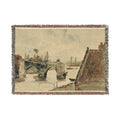 Eugène Delacroix - The Old Bridge at Mantes | Woven Tapestry Blanket