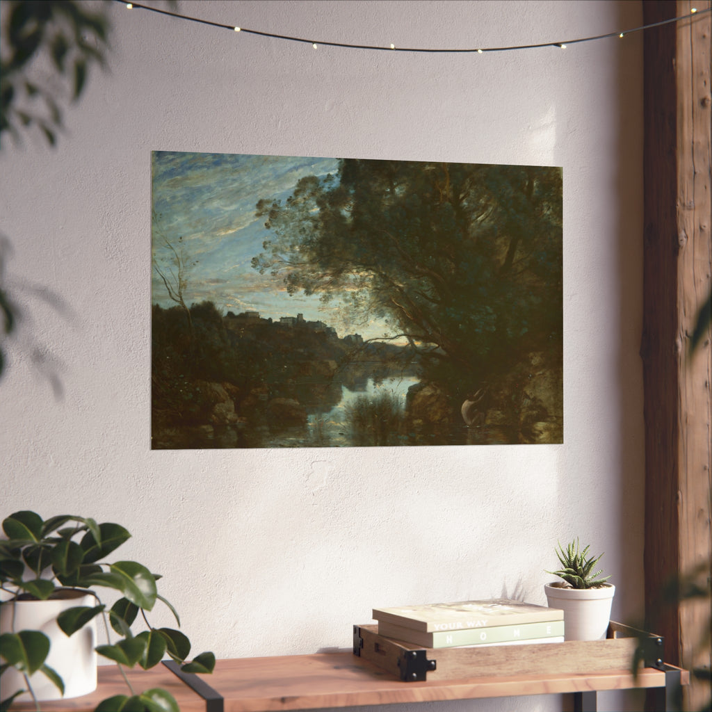 Jean Baptiste Camille Corot - Souvenir of the Environs of Lake Nemi | Fine Art Poster