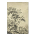 Jacob van Ruisdael - Landscape with Tree on Road to Buildings | Area Rug