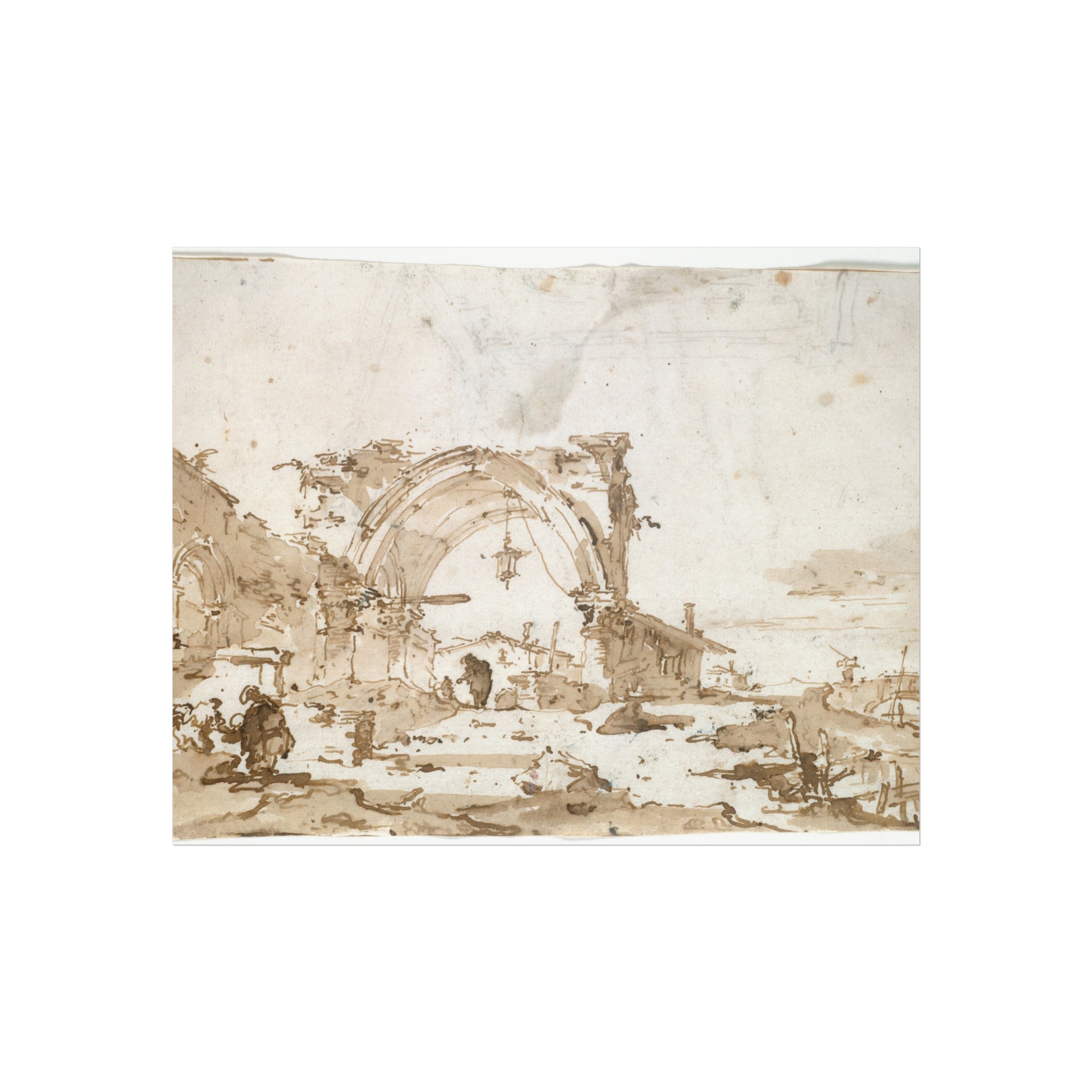 Francesco Guardi - A Capriccio with a Ruined Gothic Arch | Fine Art Poster