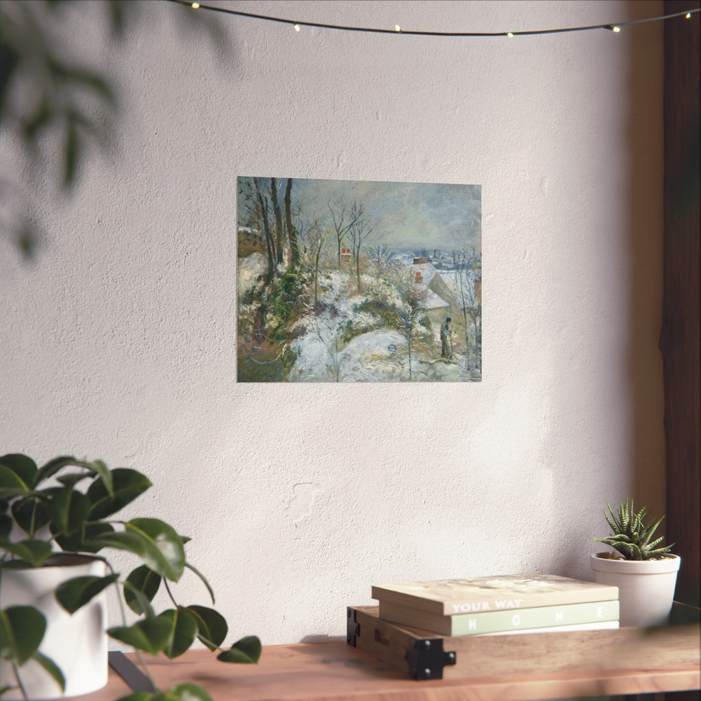 Camille Pissarro - Rabbit Warren at Pontoise, Snow | Fine Art Poster