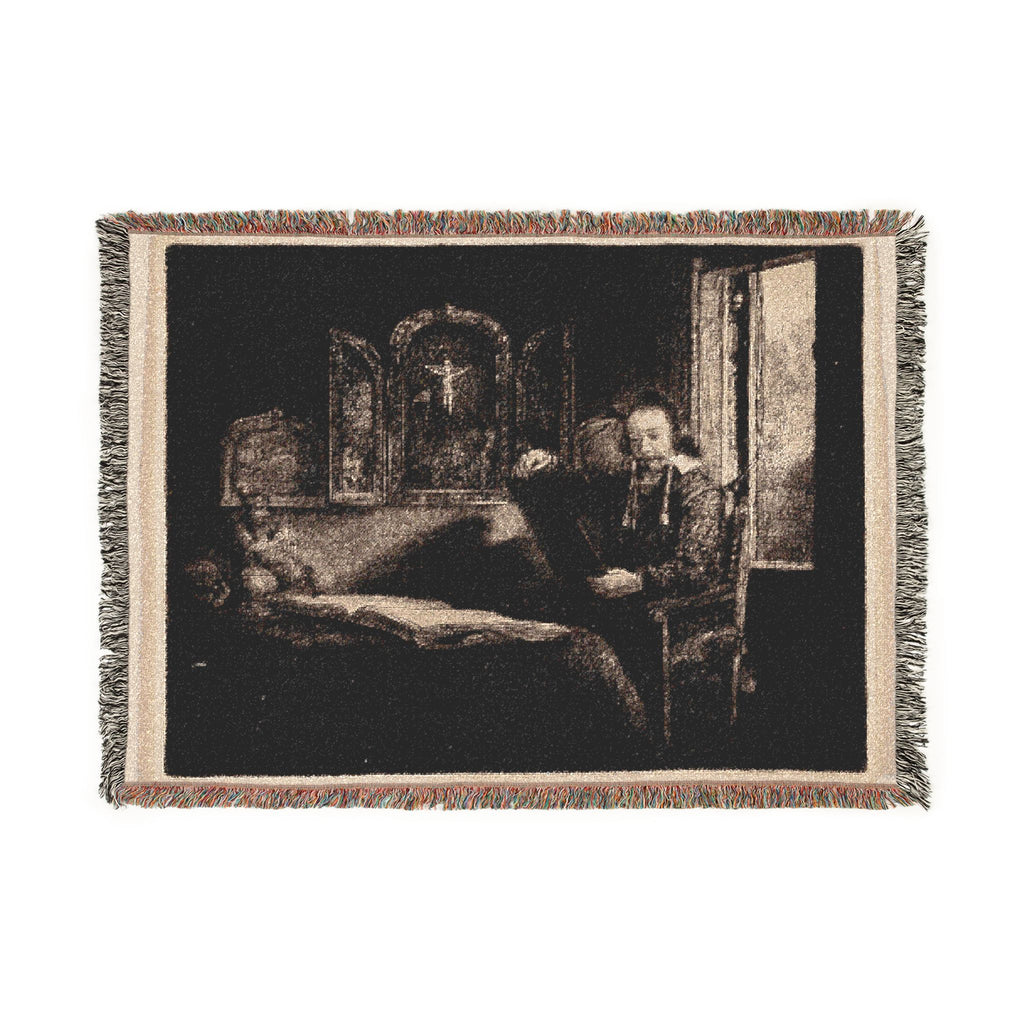 Rembrandt van Rijn - Abraham Francen, Apothecary | Woven Tapestry Blanket