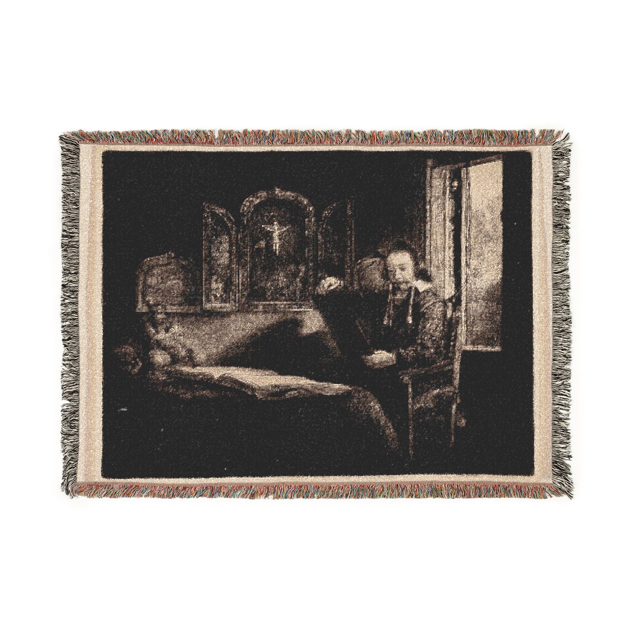 Rembrandt van Rijn - Abraham Francen, Apothecary | Woven Tapestry Blanket