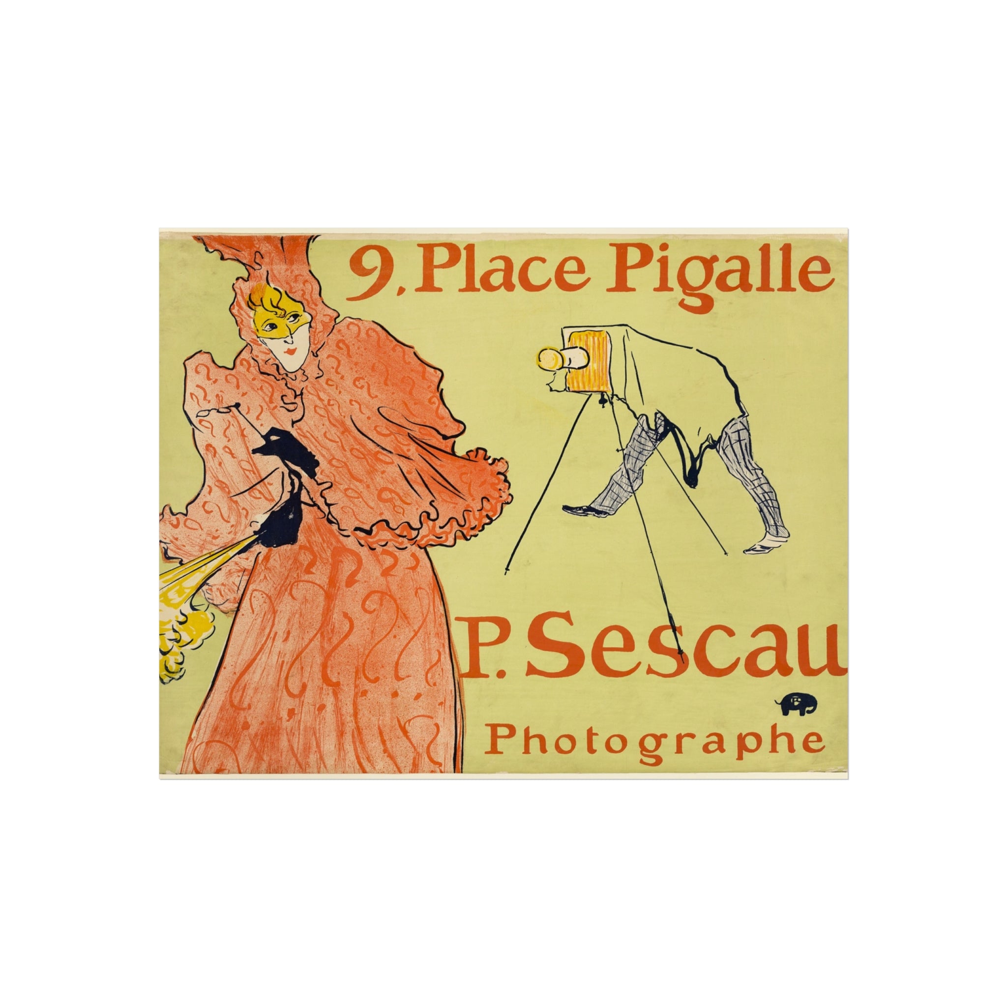The Photographer Sescau Henri de Toulouse-Lautrec Fine Art Poster