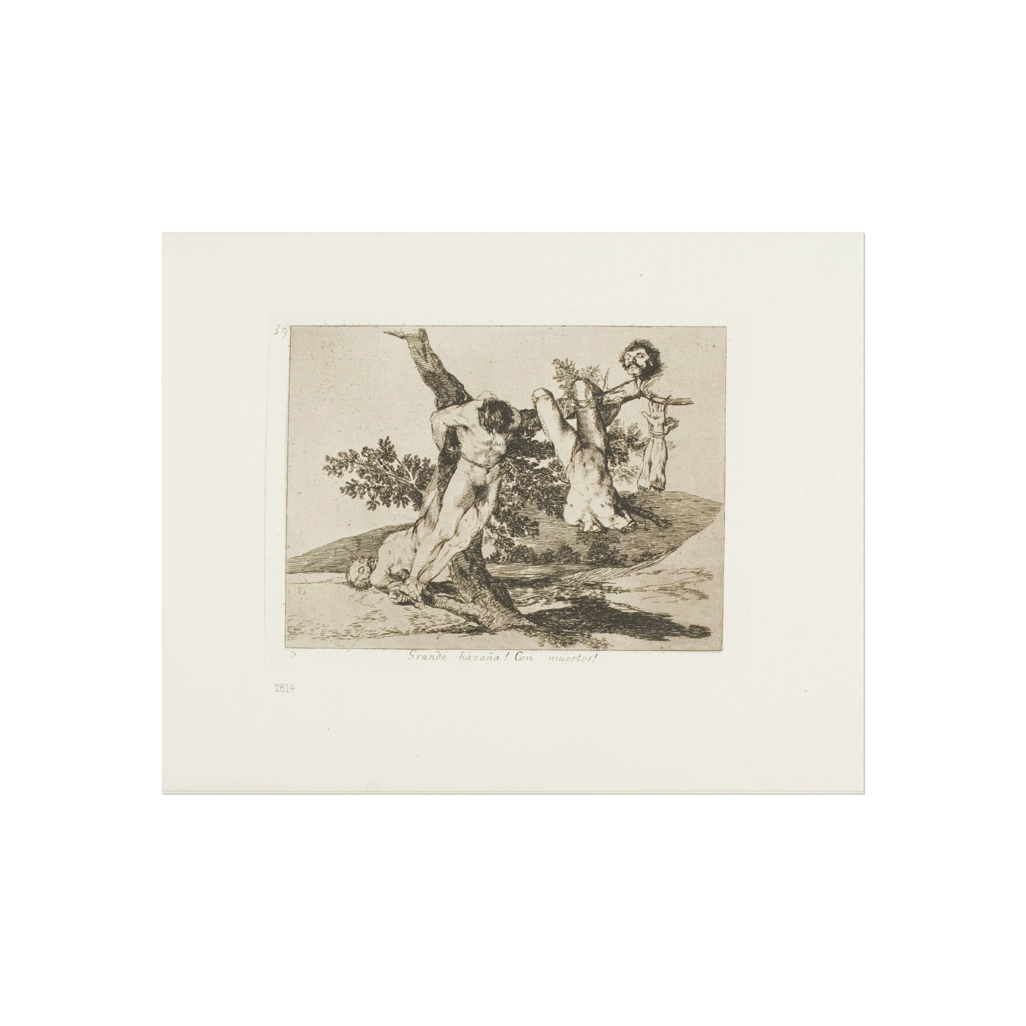 Francisco José de Goya y Lucientes - A Heroic Feat! With Dead Men!, plate 39 from The Disasters of War | Fine Art Poster