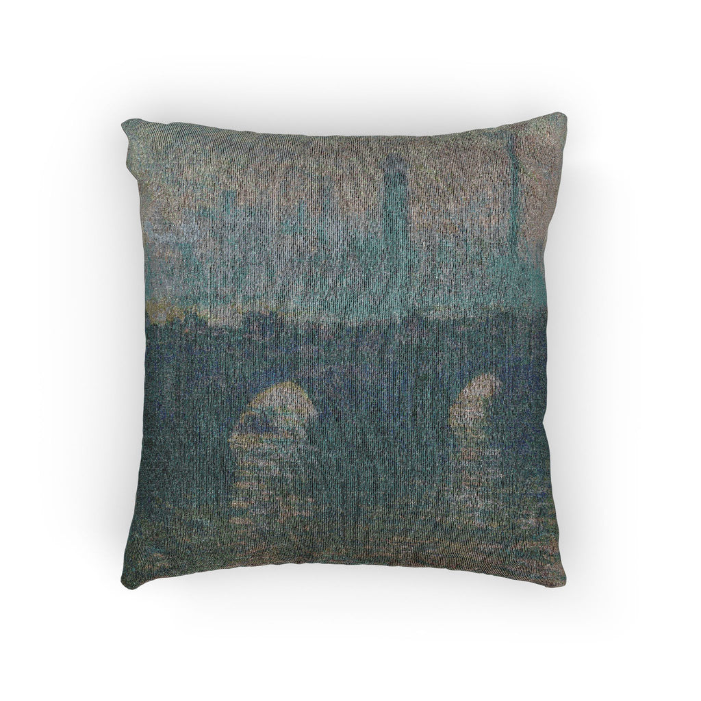 Claude Monet - Waterloo Bridge, Gray Weather | Woven Pillow