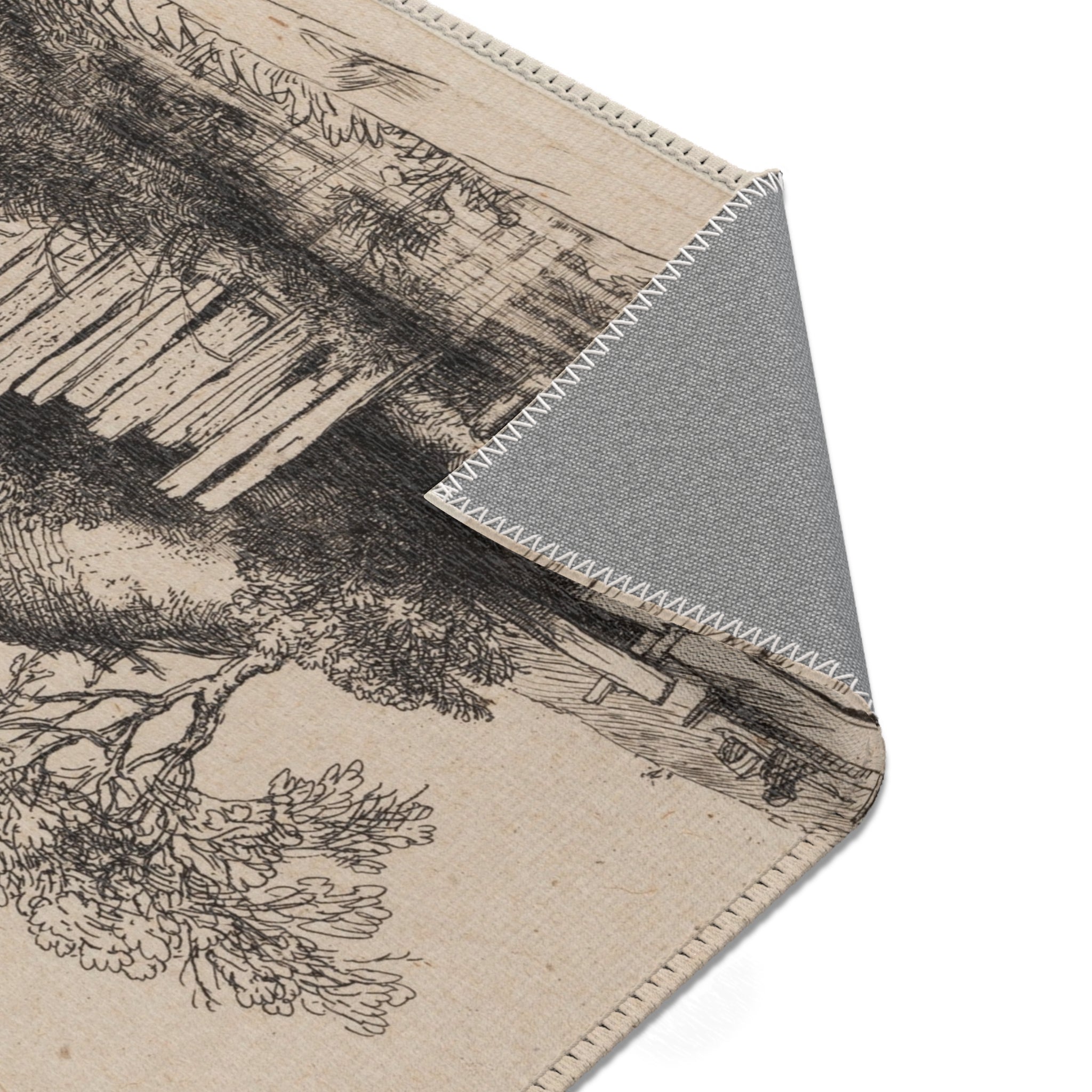 Rembrandt van Rijn - A Cottage with White Paling | Area Rug