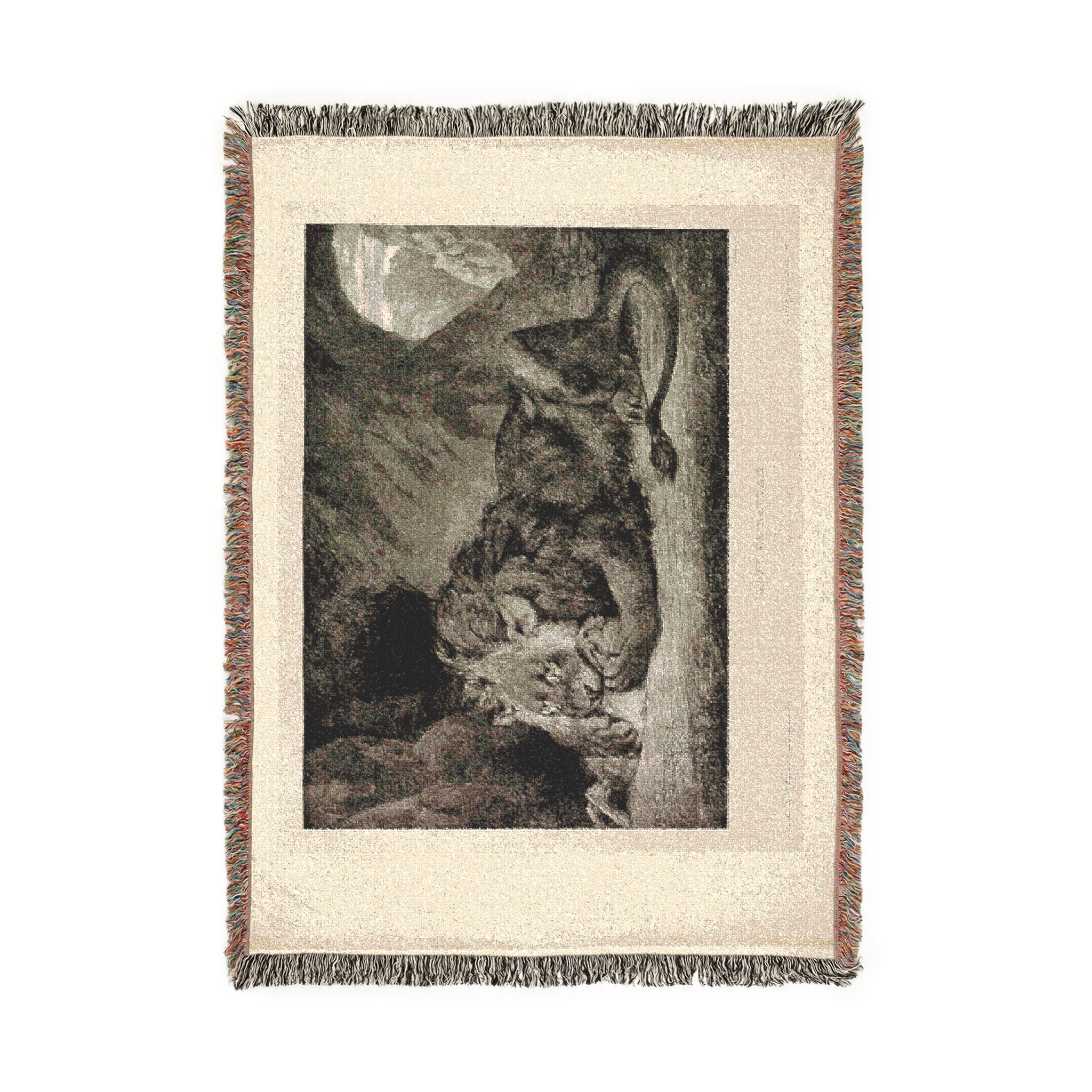 Eugène Delacroix - Lion of the Atlas Mountains | Woven Tapestry Blanket