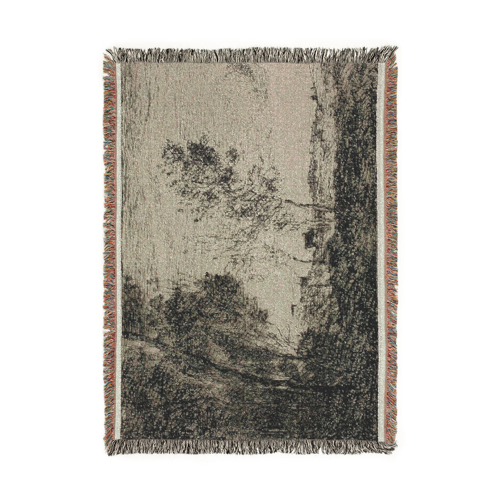 Jean Baptiste Camille Corot - In the Dunes Souvenir of the Woods of the Hague | Woven Tapestry Blanket