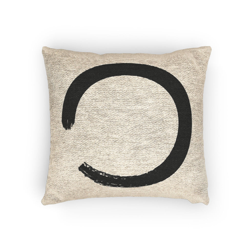 Chalk Ensō Woven Pillow