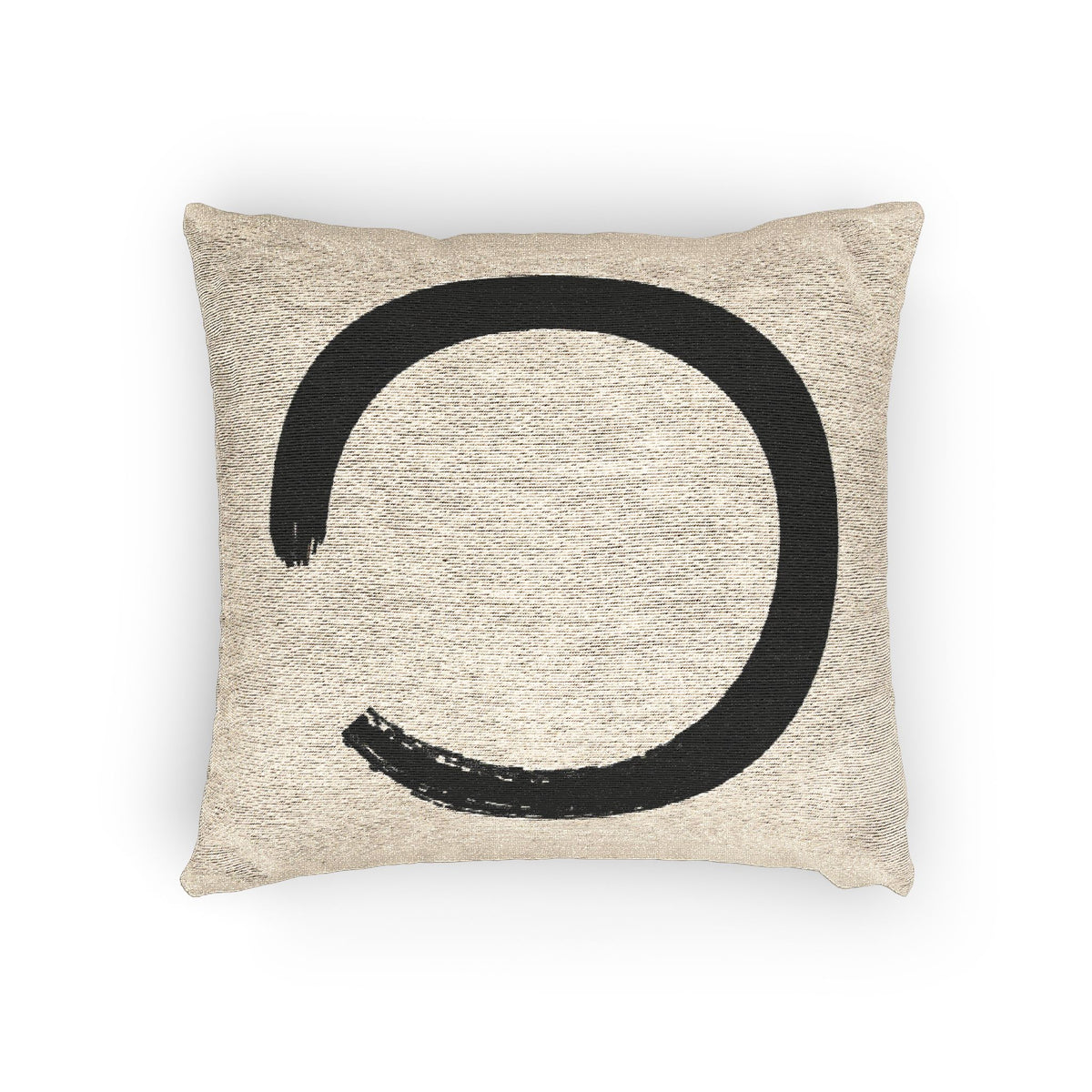 Chalk Ensō Woven Pillow