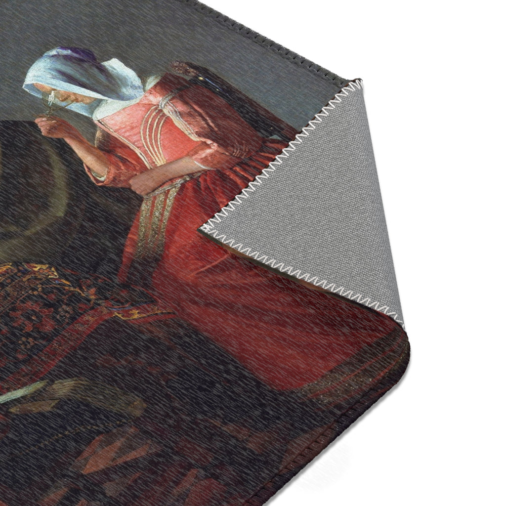 Jan Vermeer van Delft - The Glass of Wine - Google Art Project | Area Rug