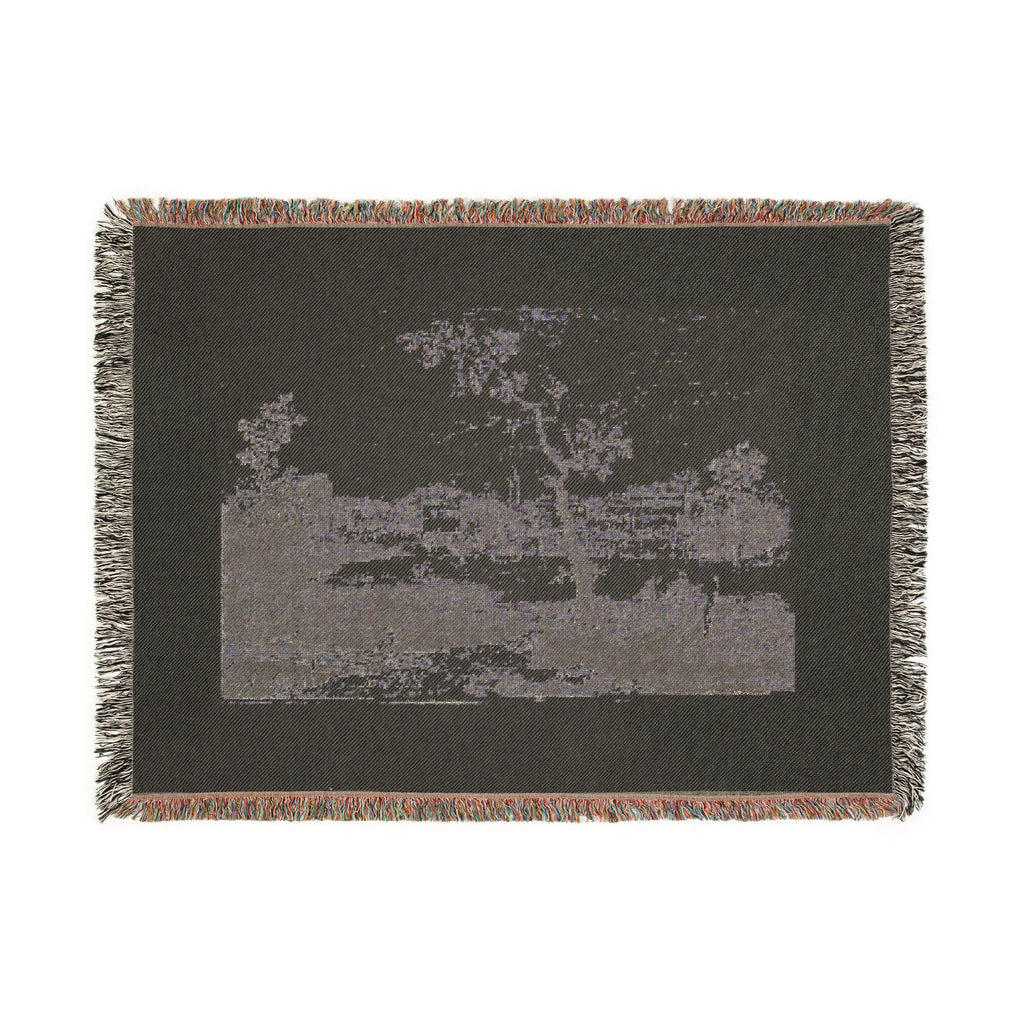 Canaletto - View of a Town on a River Bank, from Vedute | Woven Tapestry Blanket