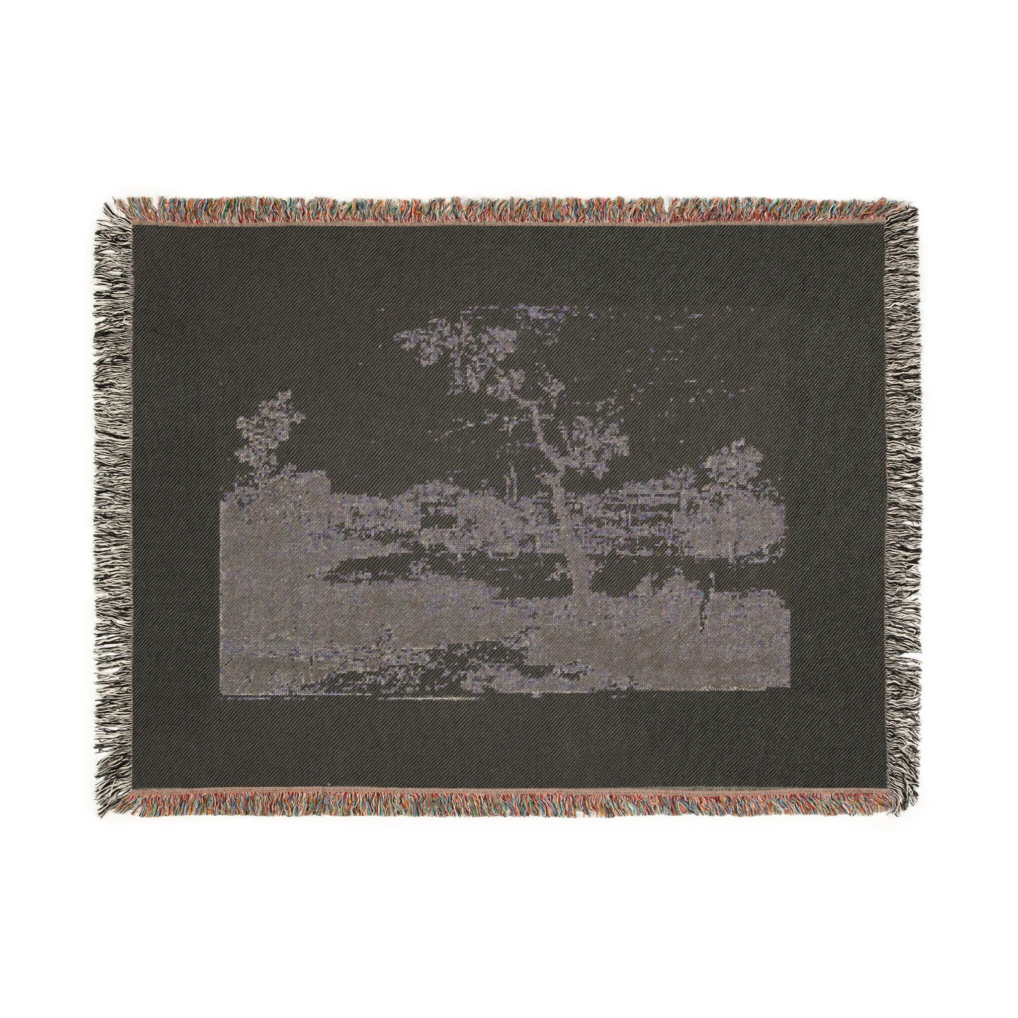 Canaletto - View of a Town on a River Bank, from Vedute | Woven Tapestry Blanket