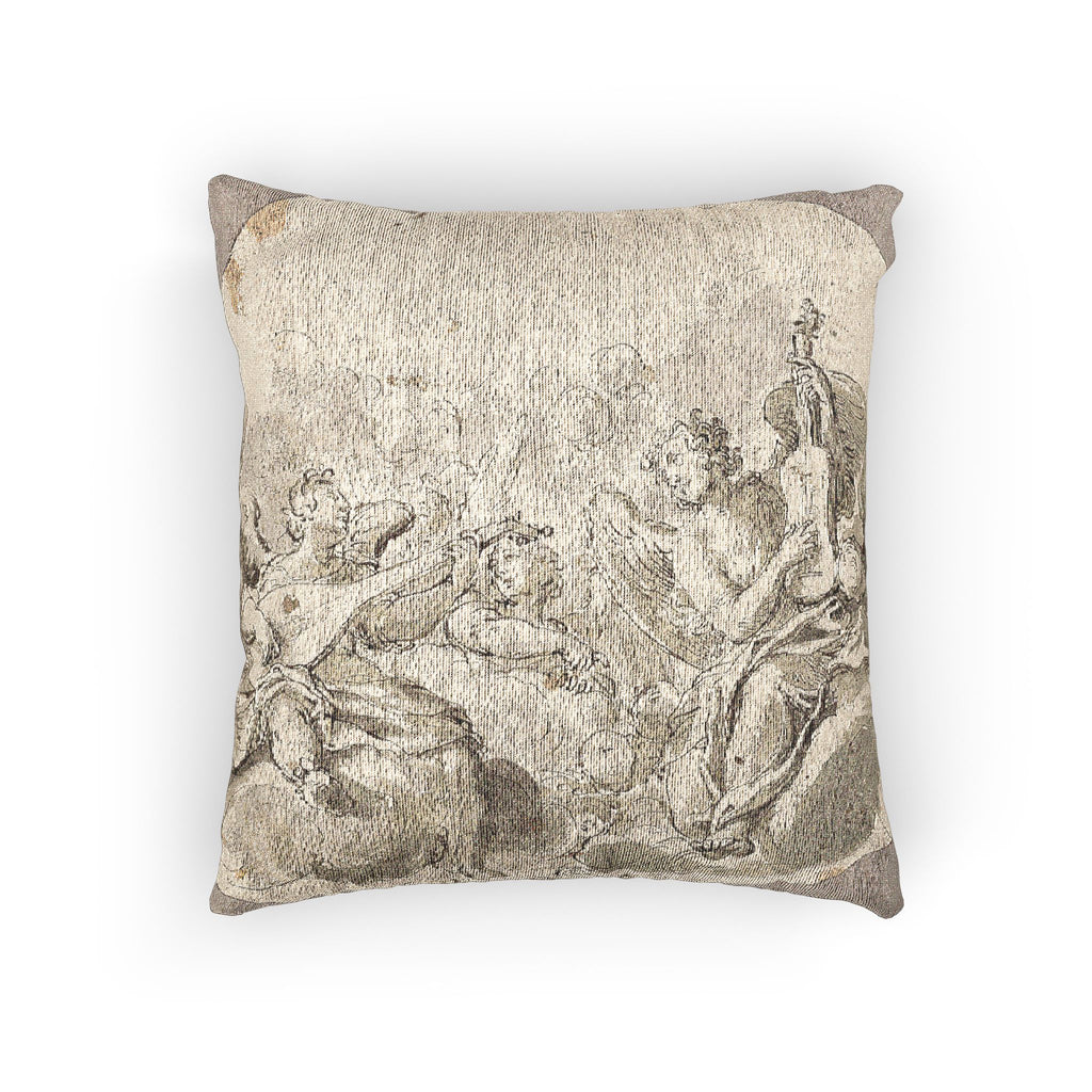 Giovanni Battista Tiepolo - Musician Angels | Woven Pillow