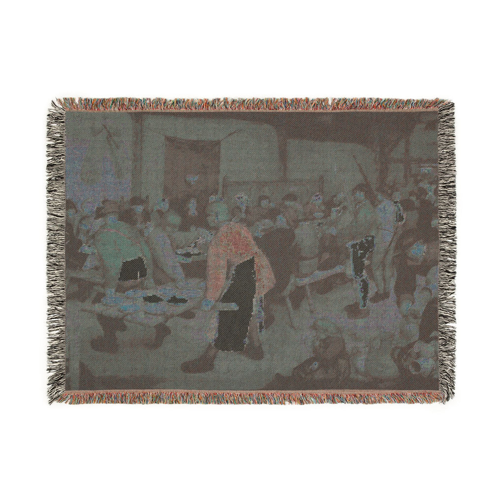 Pieter Bruegel the Elder - Peasant Wedding - Google Art Project 2 | Woven Tapestry Blanket