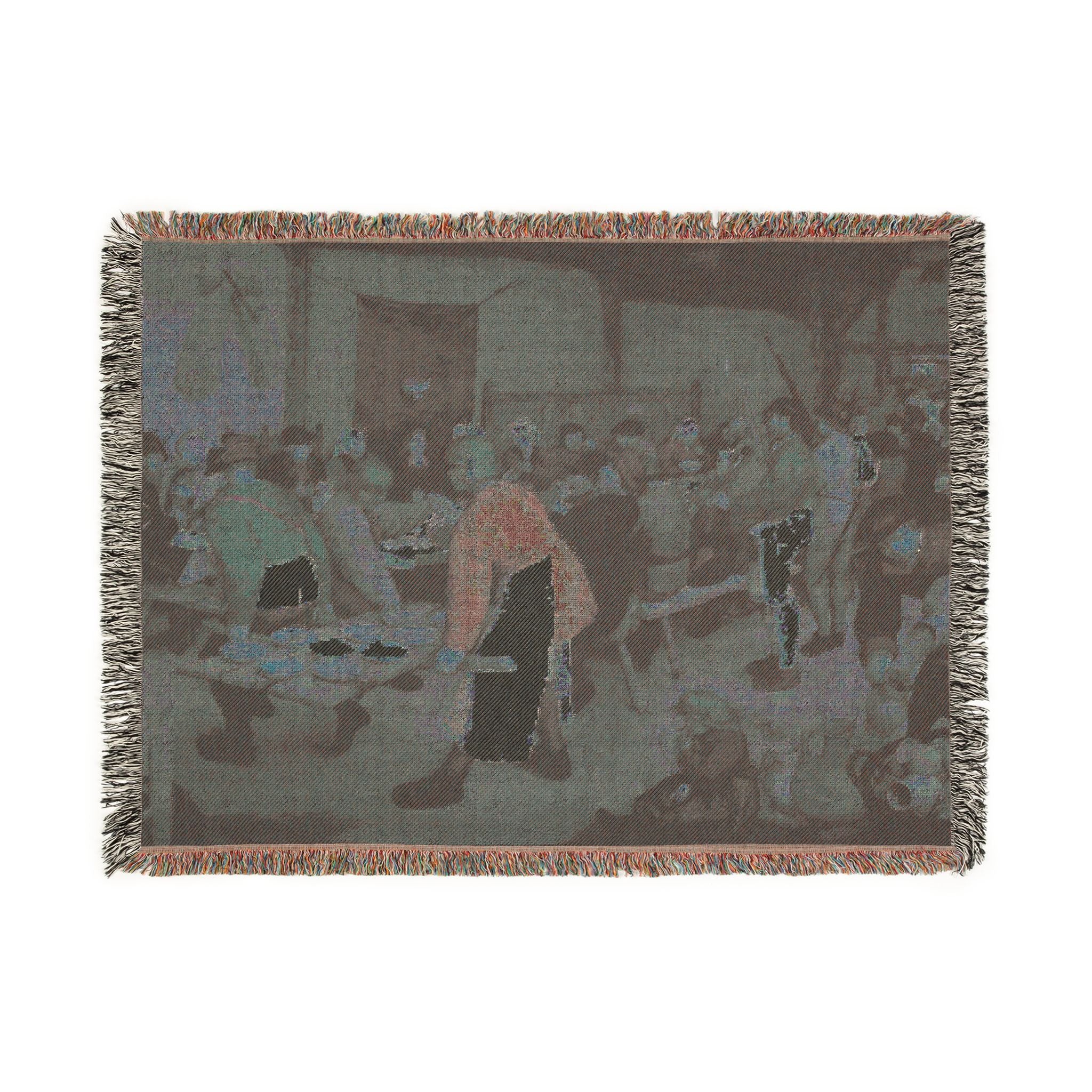 Pieter Bruegel the Elder - Peasant Wedding - Google Art Project 2 | Woven Tapestry Blanket