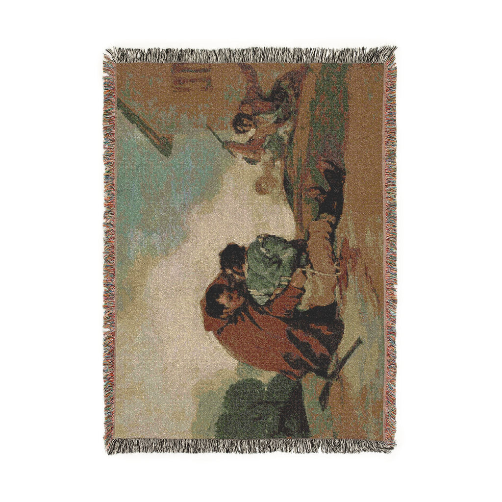 Francisco José de Goya y Lucientes - Friar Pedro Binds El Maragato with a Rope | Woven Tapestry Blanket