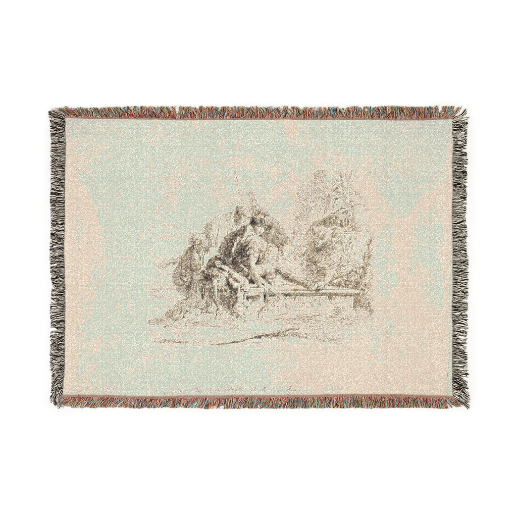 Giovanni Battista Tiepolo - Two Soldiers and Two Women, from Capricci | Woven Tapestry Blanket