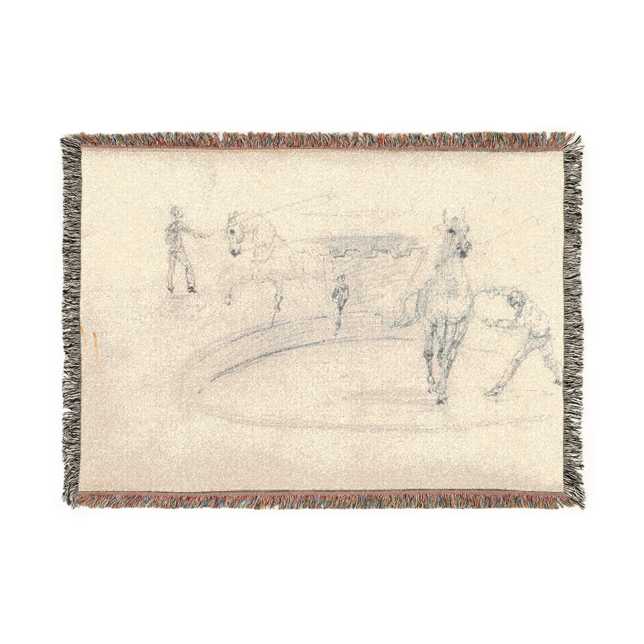 Henri de Toulouse-Lautrec - Sketchbook, 1880 | Woven Tapestry Blanket