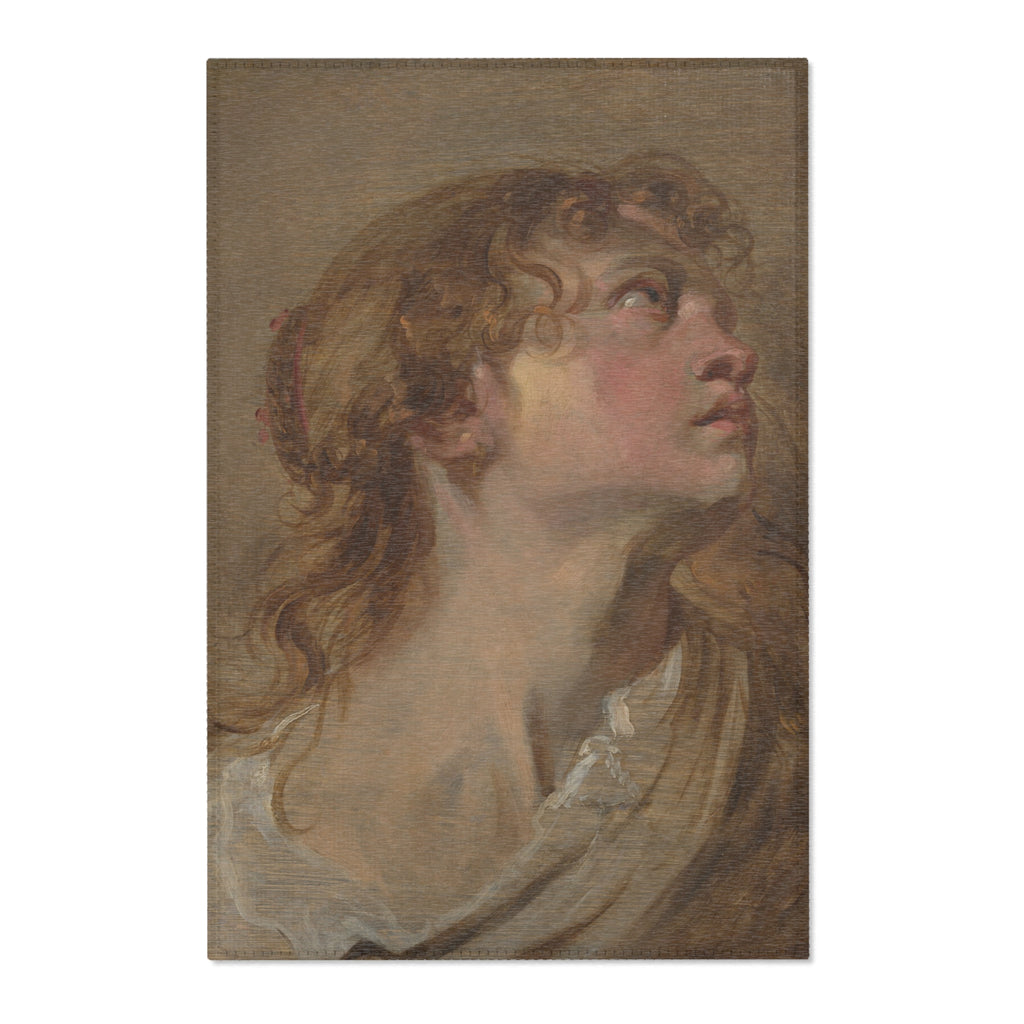 Anthony van Dyck - Head of a Girl | Area Rug