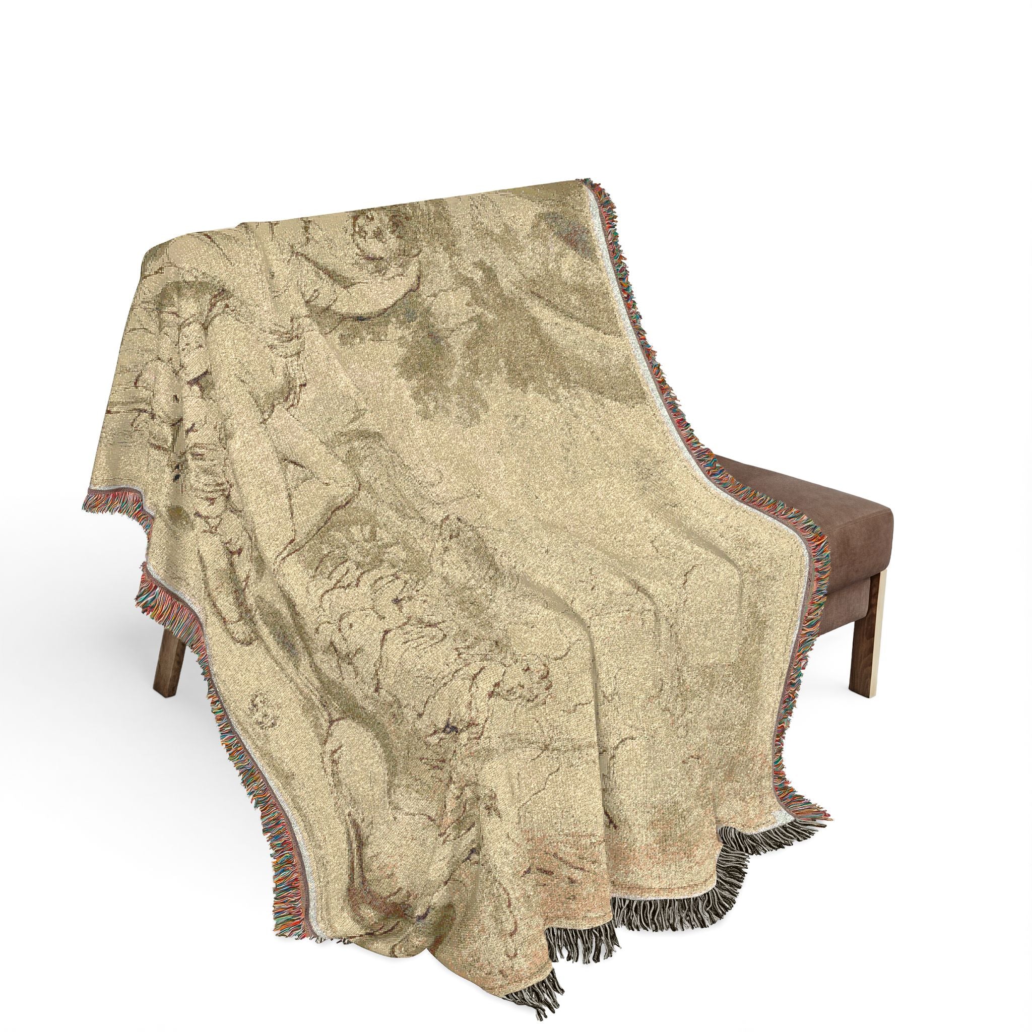 Figures, Chariot and Dog Nicolas Poussin Tapestry Blanket