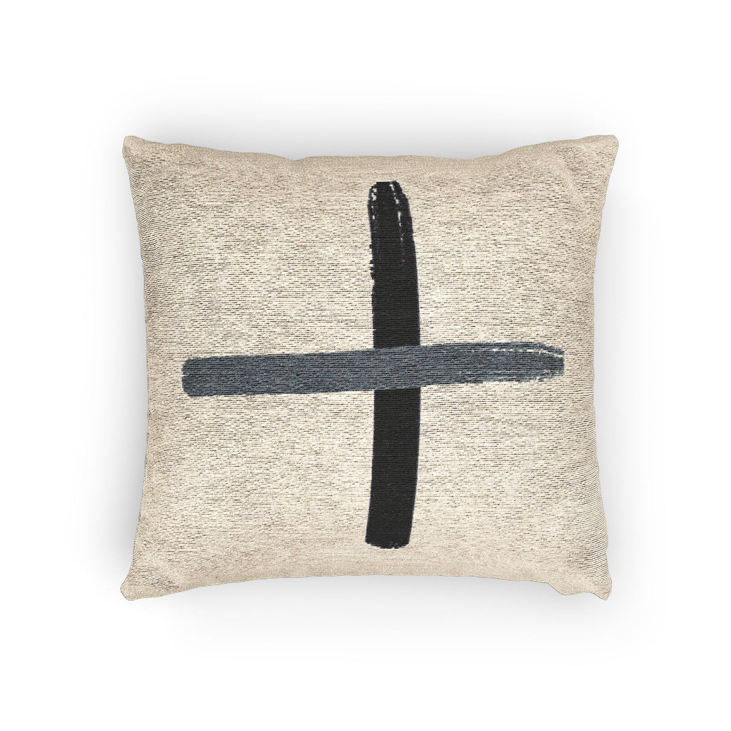 Inkwell Crossed Strokes Woven Pillow