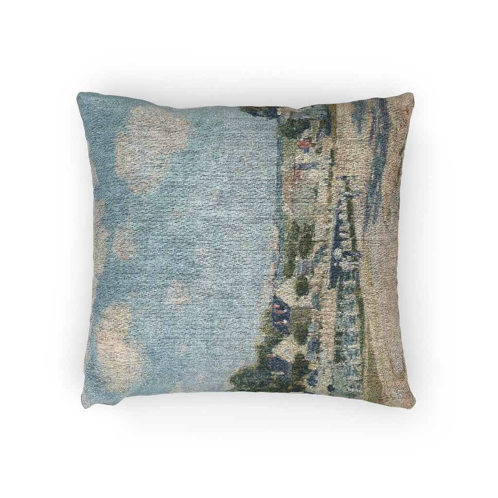 Alfred Sisley - Watering Place at Marly | Woven Pillow
