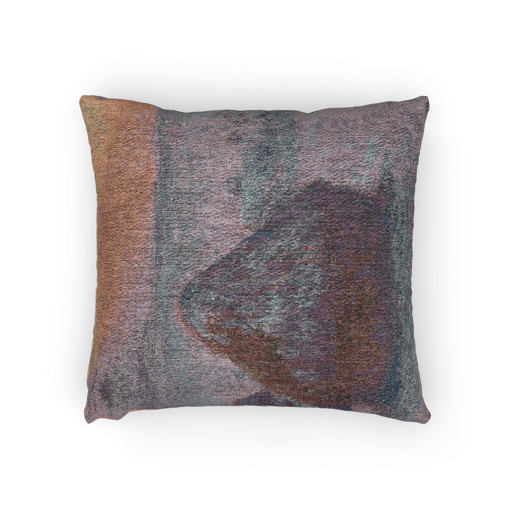 Claude Monet - Stacks of Wheat (Sunset, Snow Effect) | Woven Pillow