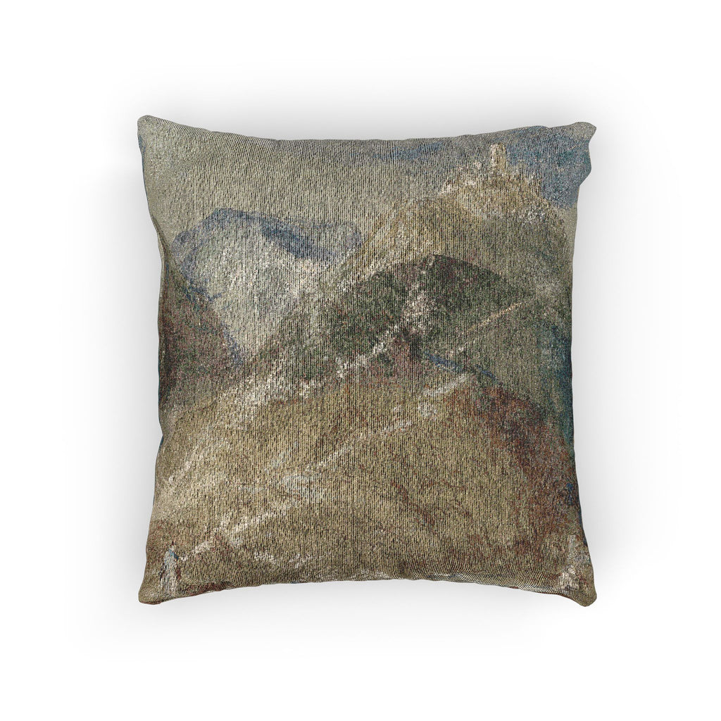 Joseph Mallord William Turner - Castle on Height near Geneva | Woven Pillow