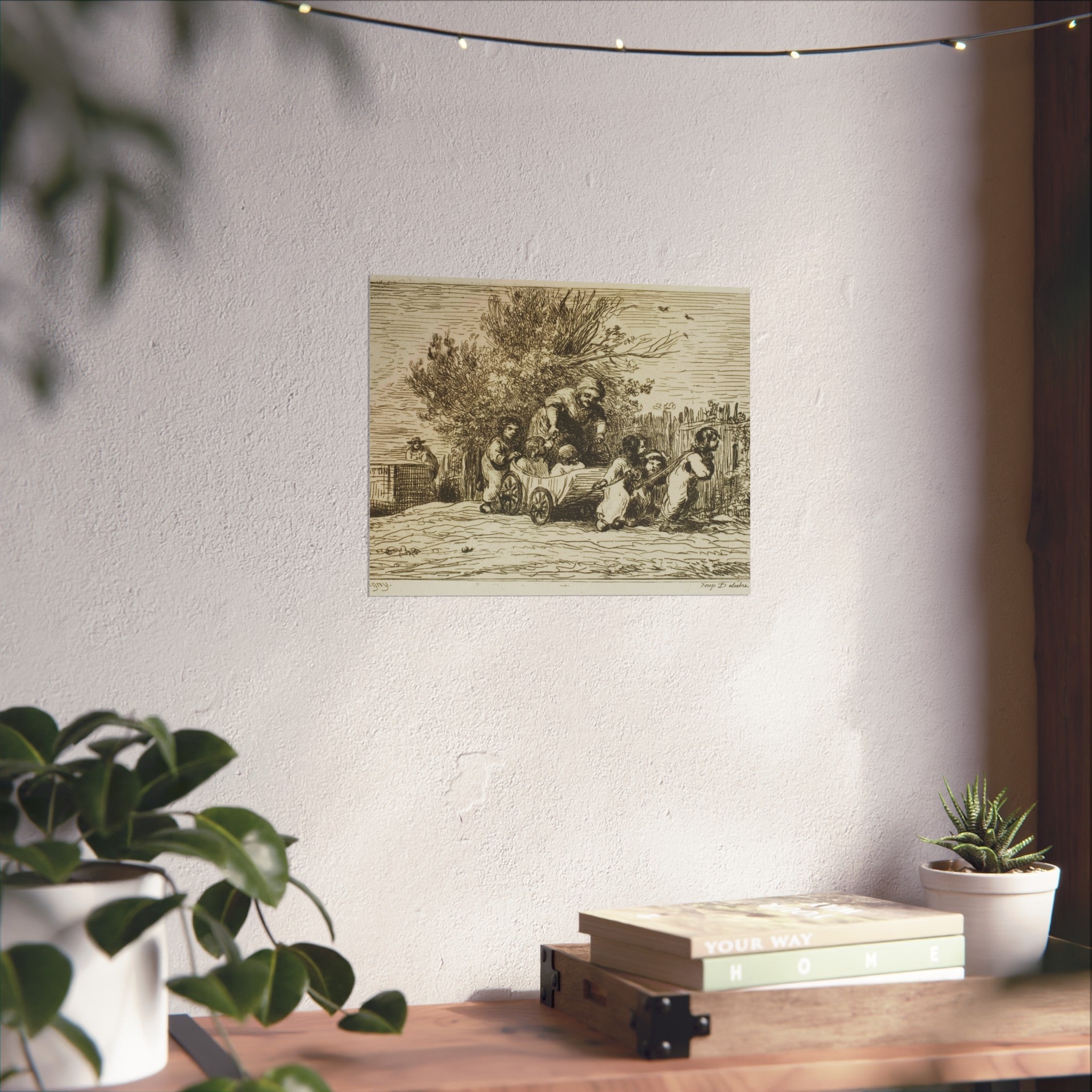 Charles François Daubigny - The Heritage of the Wagon (The Children with the Wagon) | Fine Art Poster