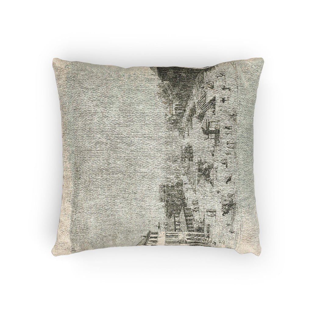 Canaletto - Mestre, from Vedute | Woven Pillow