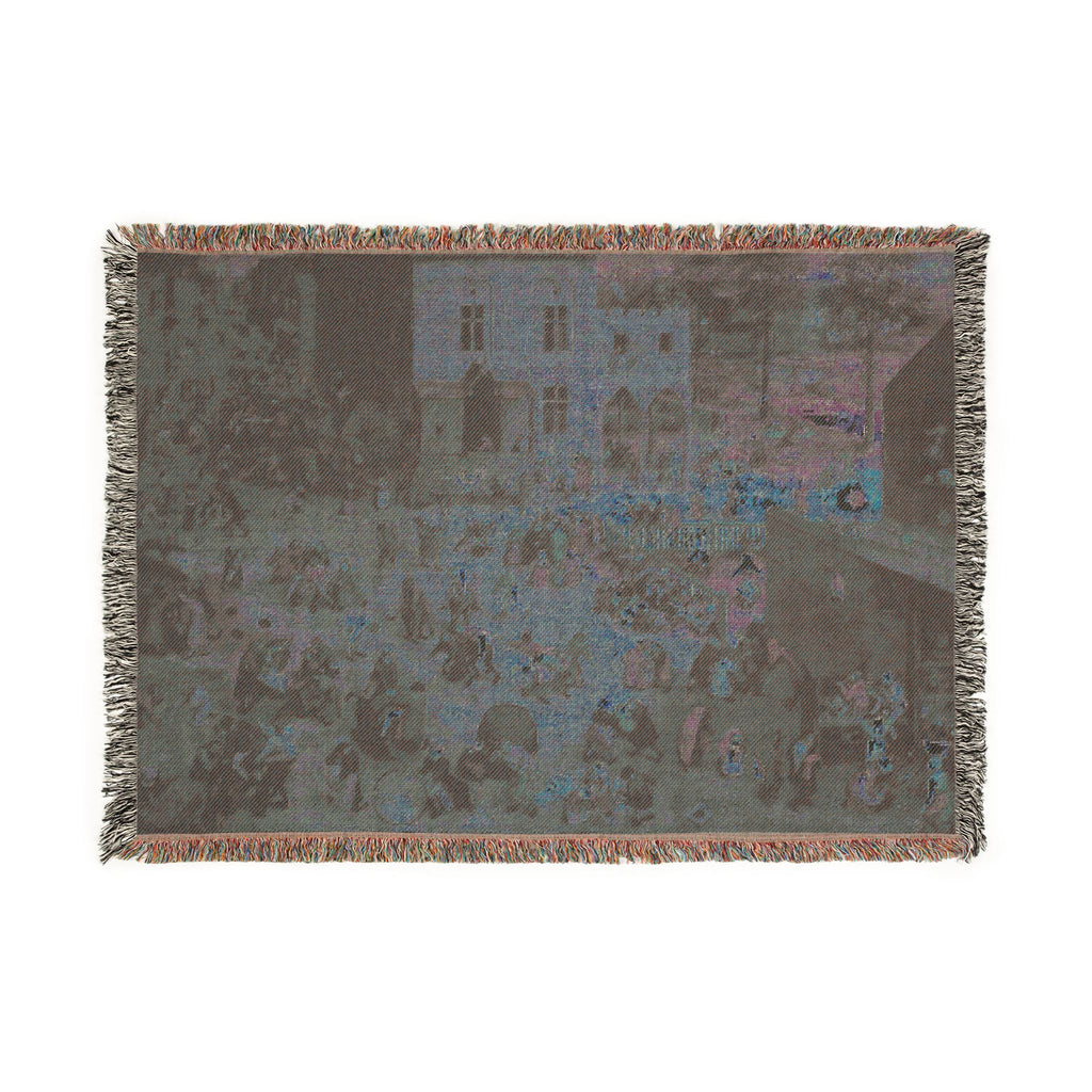 Pieter Bruegel the Elder - Children’s Games - Google Art Project | Woven Tapestry Blanket
