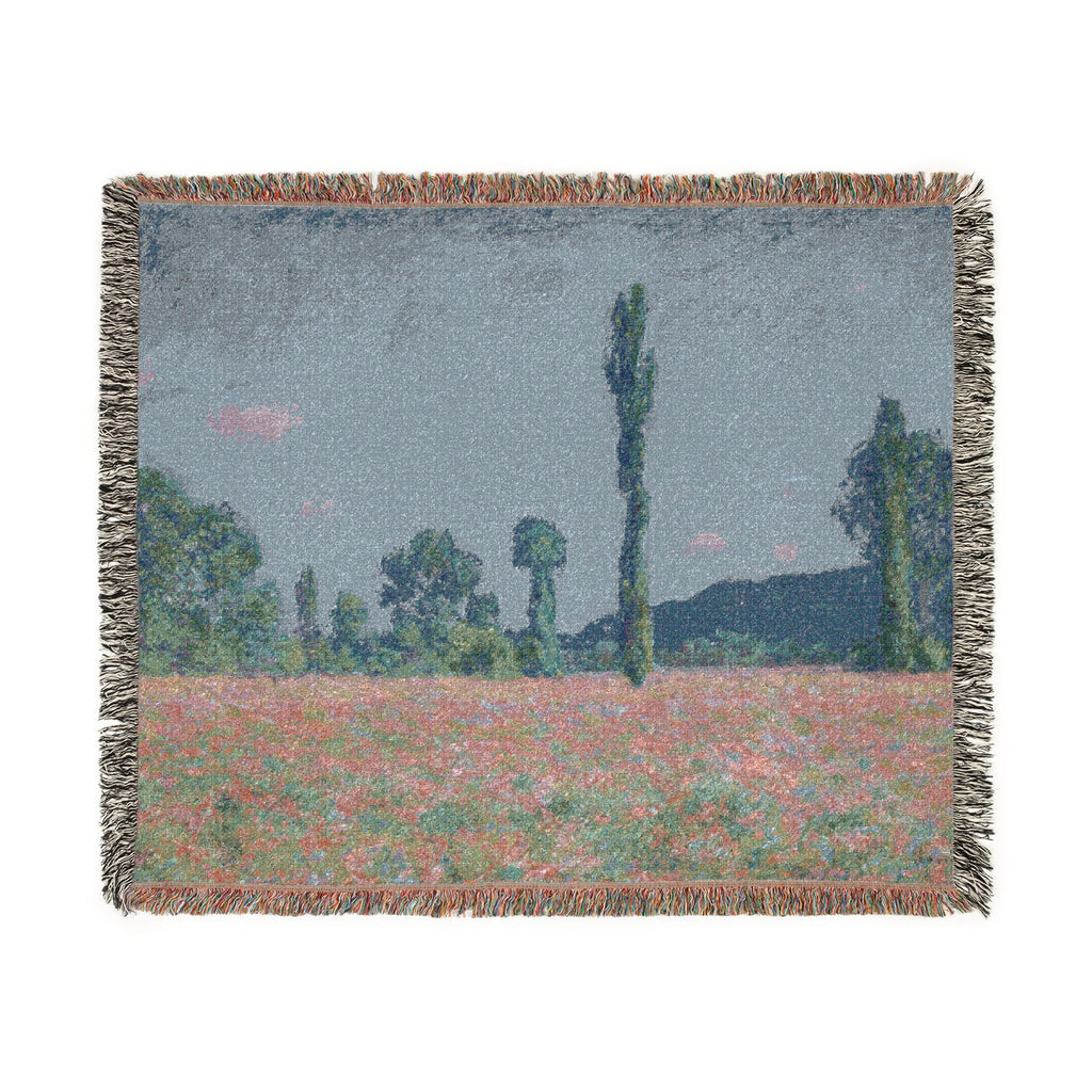 Claude Monet - Poppy Field (Giverny) | Woven Tapestry Blanket