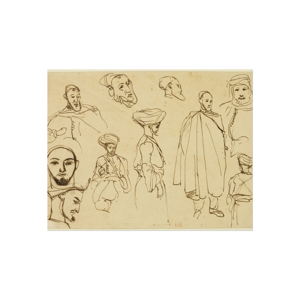 Eugène Delacroix - Sketches of Algerian Men | Fine Art Poster