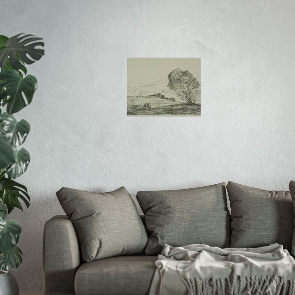 Jean Baptiste Camille Corot - The Isolated Fort | Fine Art Poster