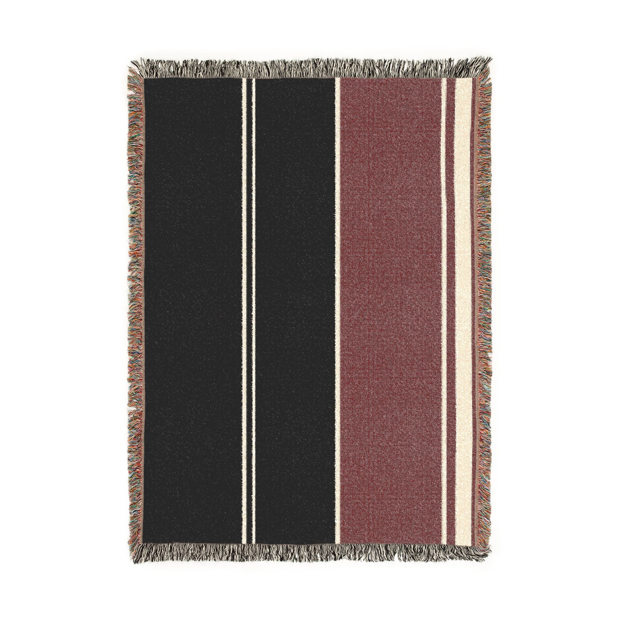 Orchard Throw — Ink · Fig · Warm White