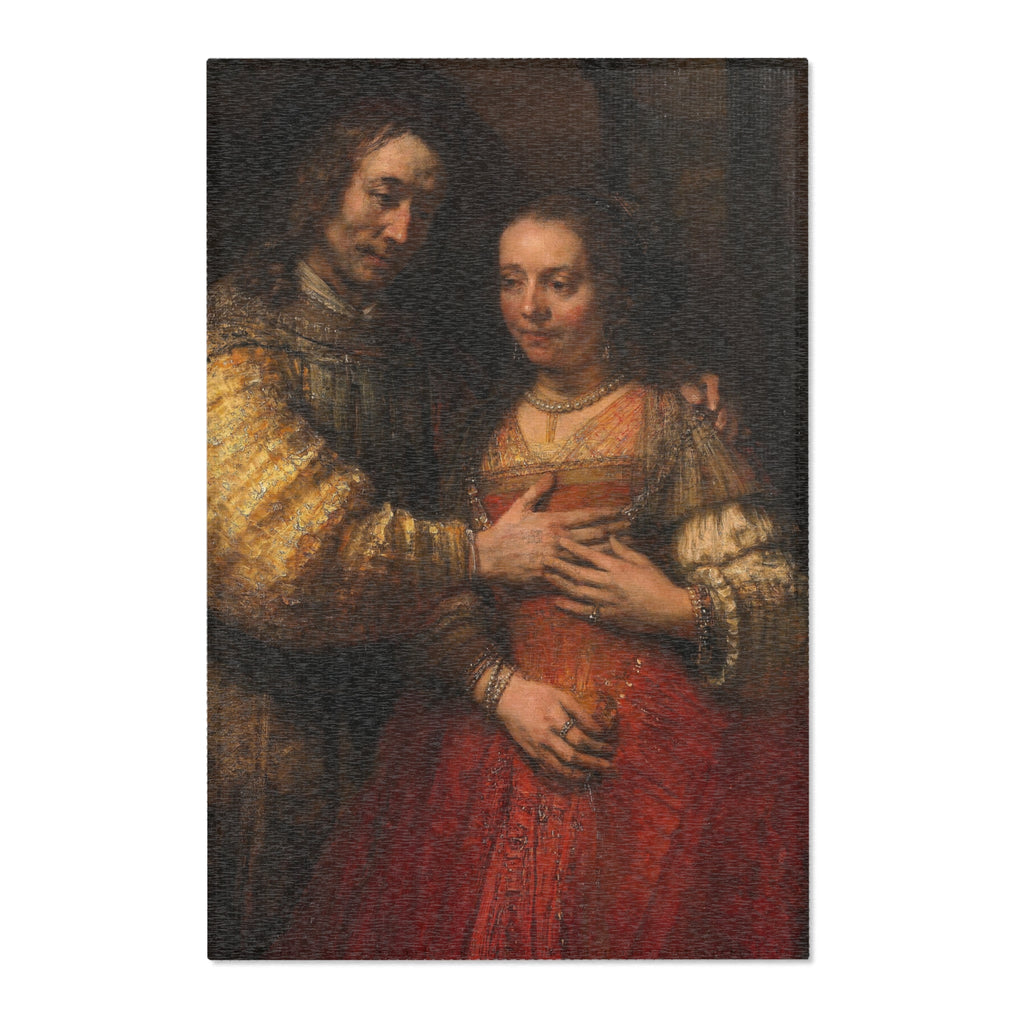 Rembrandt Harmensz. van Rijn - Portret van een paar als oudtestamentische figuren, genaamd 'Het Joodse bruidje' - Google | Area Rug