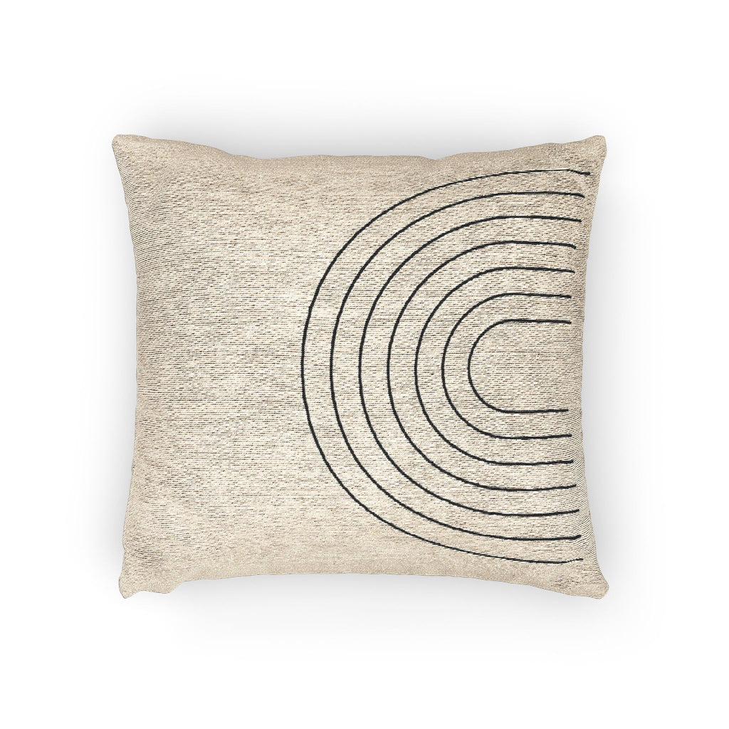 Inkwell Line Arch Woven Pillow